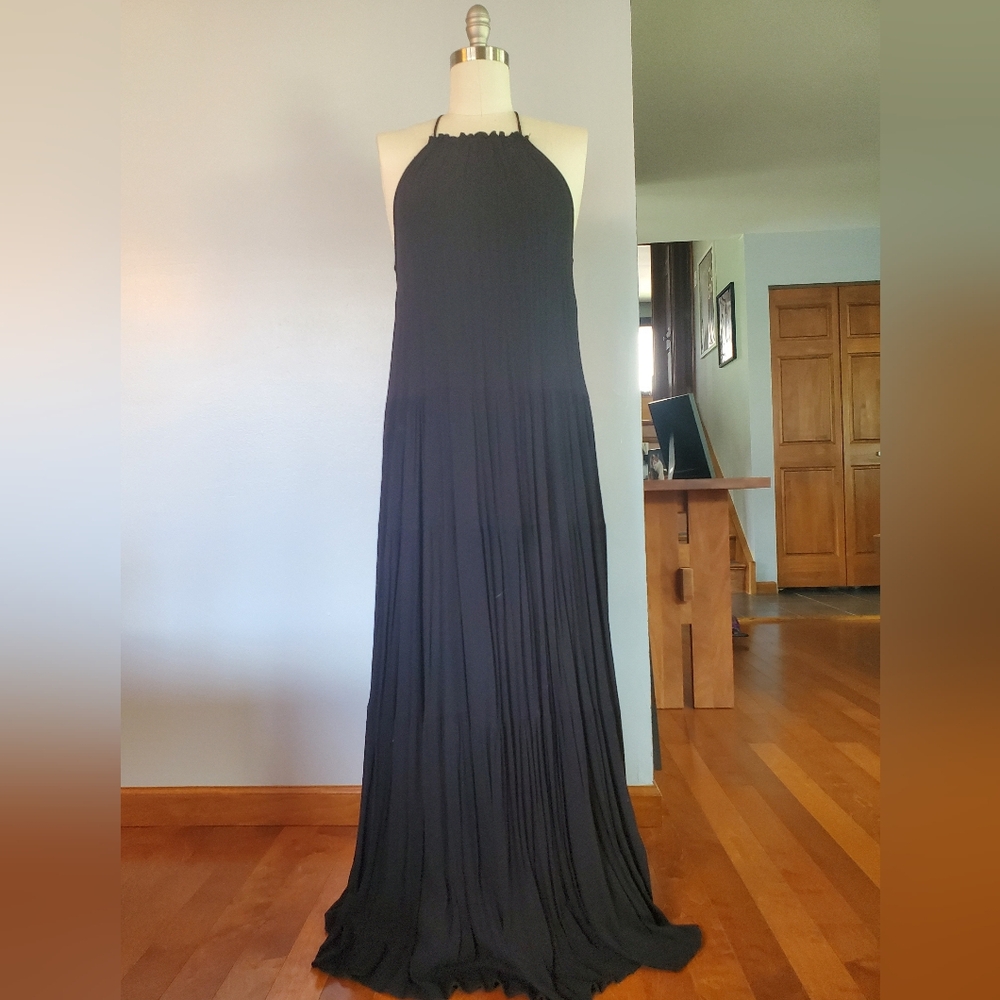 Lulus Black Gauze Maxi Dress